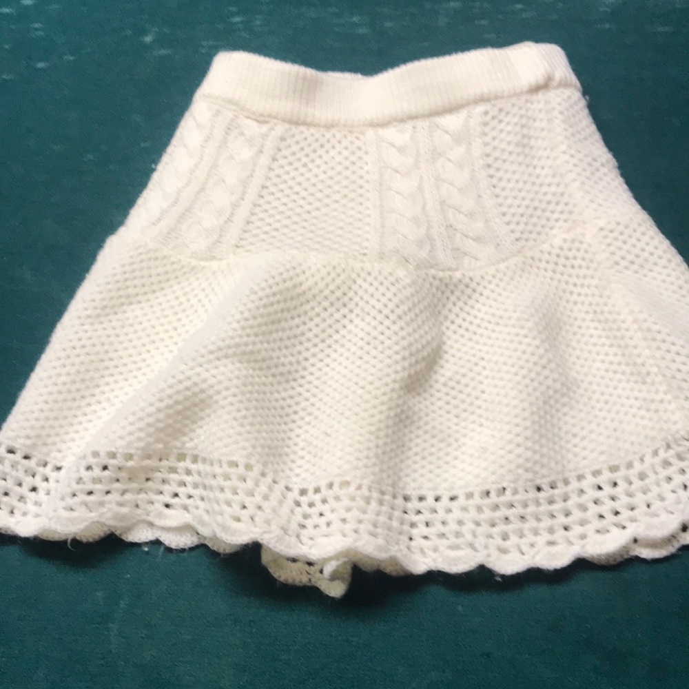 Cream crochet skirt